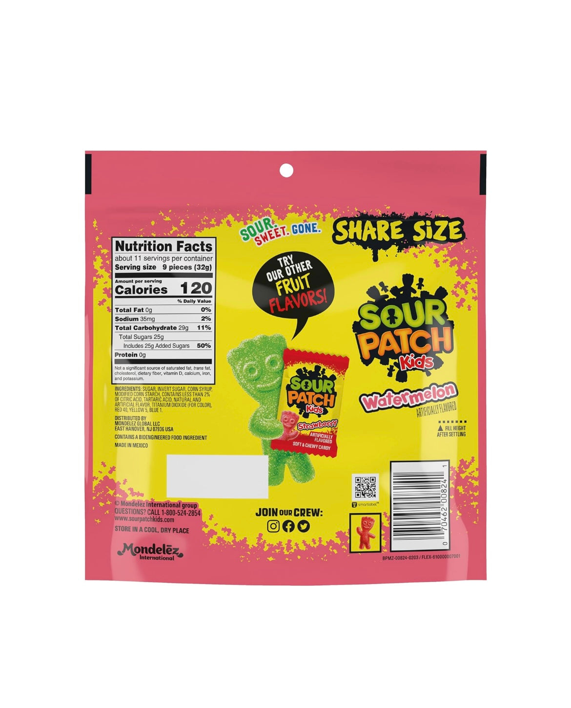 SOUR PATCH SHARE SIZE - 3 SABORES