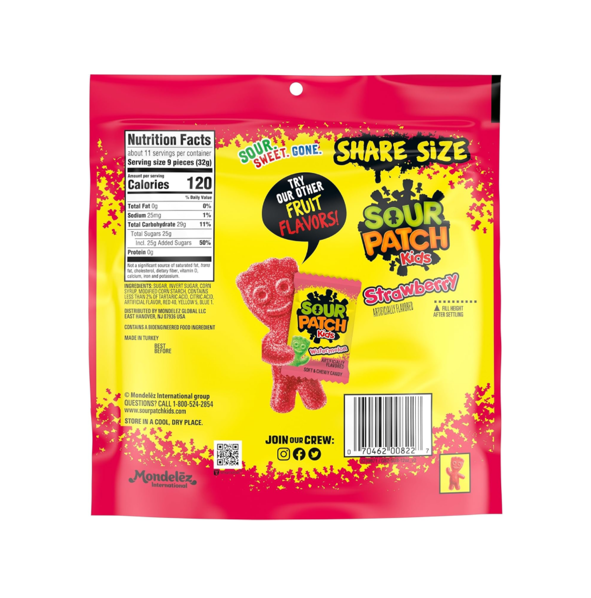 SOUR PATCH SHARE SIZE - 3 SABORES
