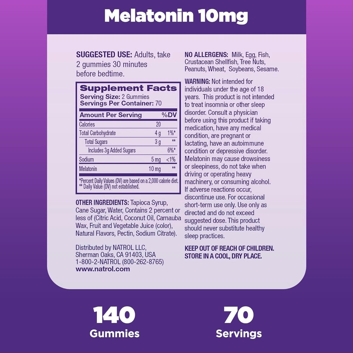 NATROL MELATONINA