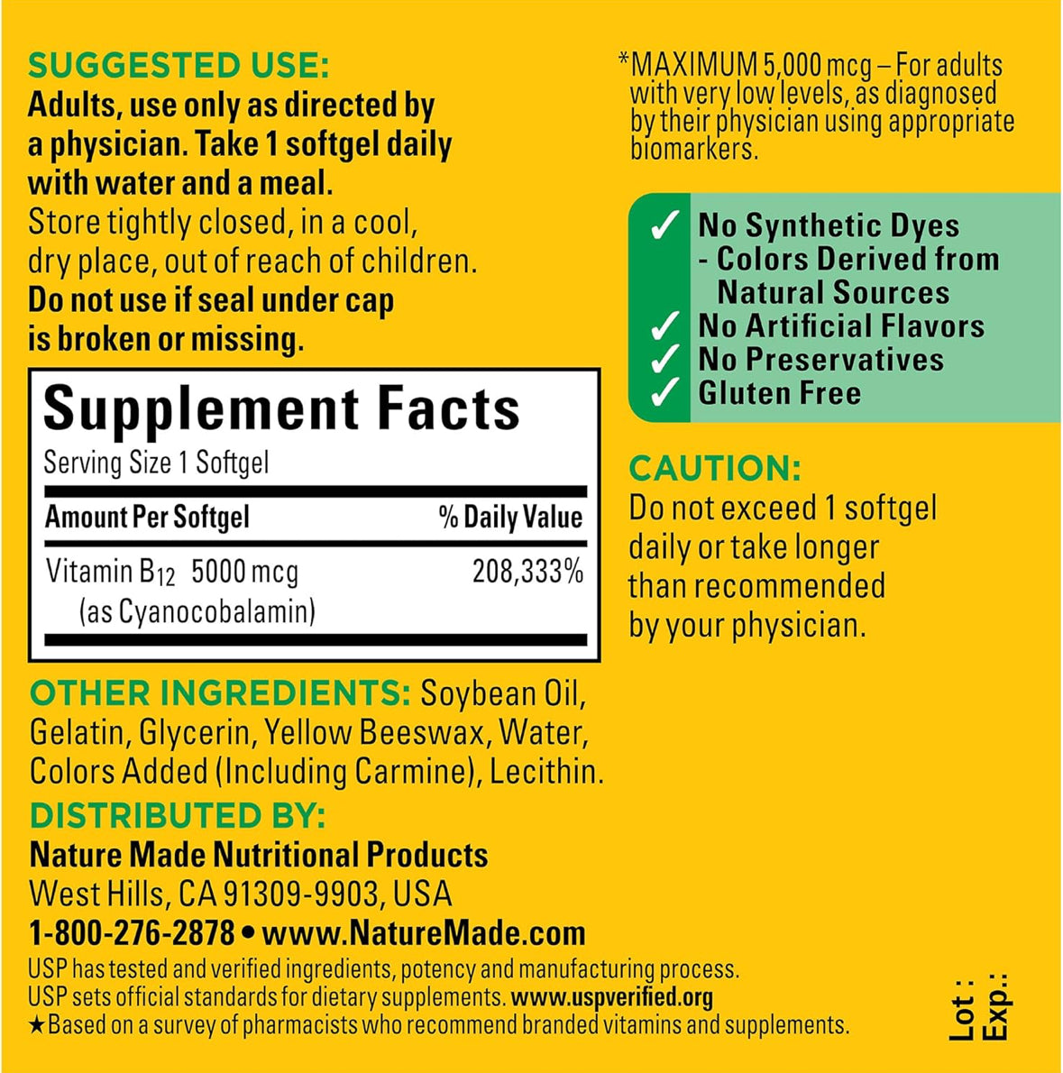 B12 NATURE MADE - MAXIMUM STRENGTH